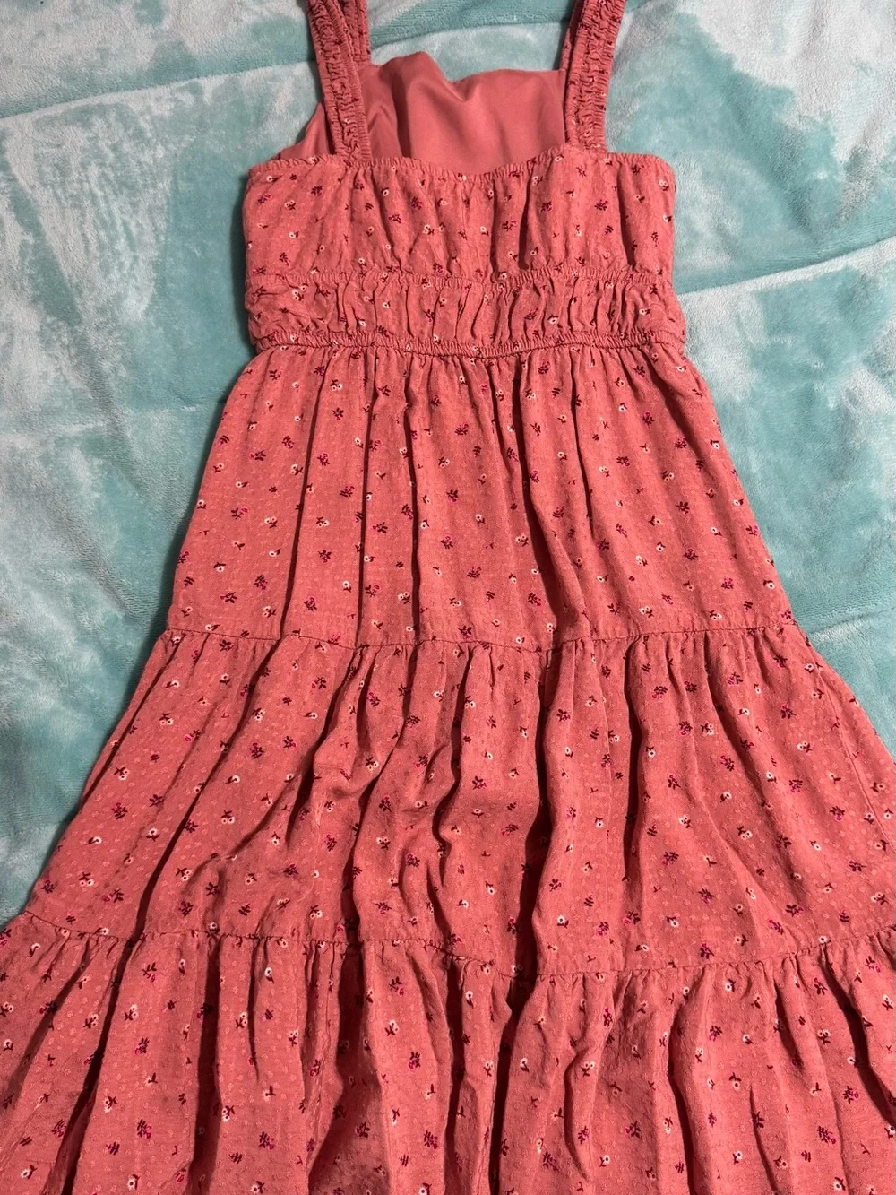 Cat & Jack Rose Pink Floral Tiered Sundress